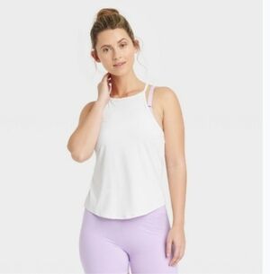 All in Motion White Tank Top